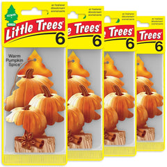LITTLE TREES warm pumpkin spice hanging tree close-up for fresh car scent