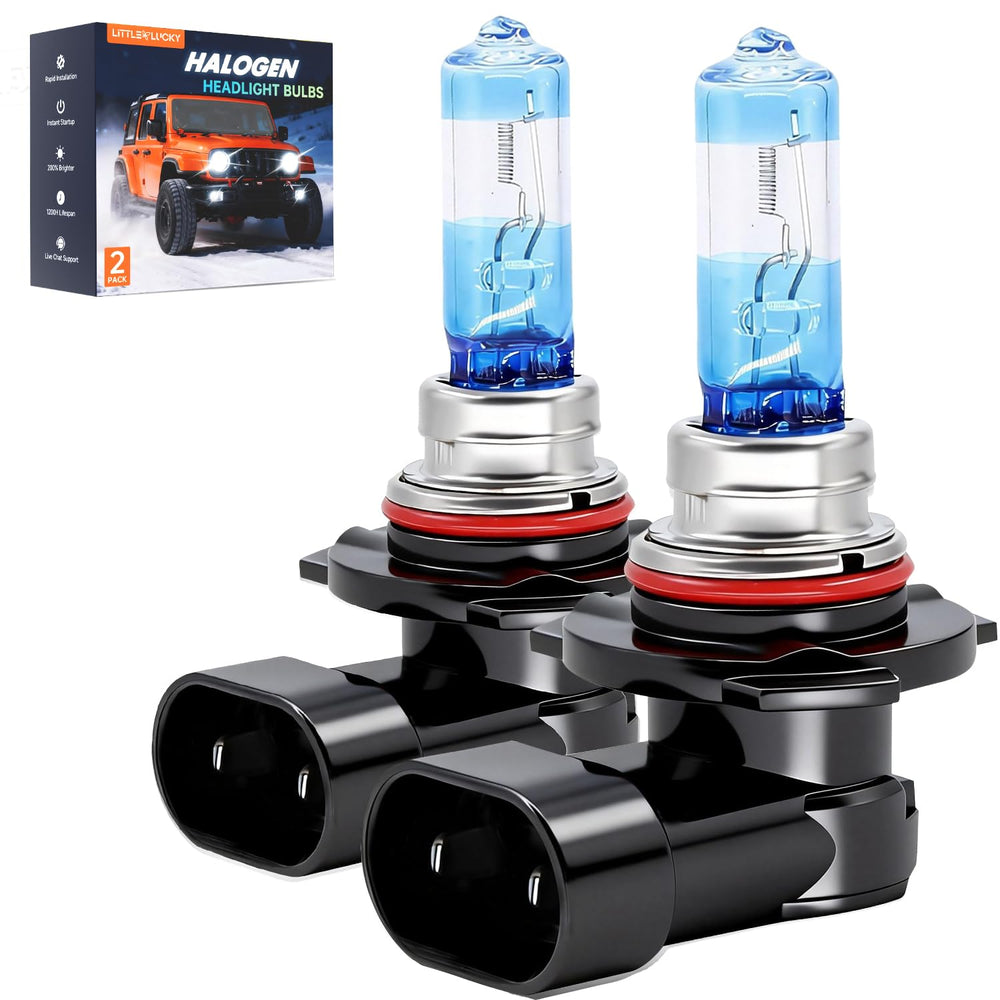 littlelucky 9005 HB3 warm white 3800K front view for clearer night vision.