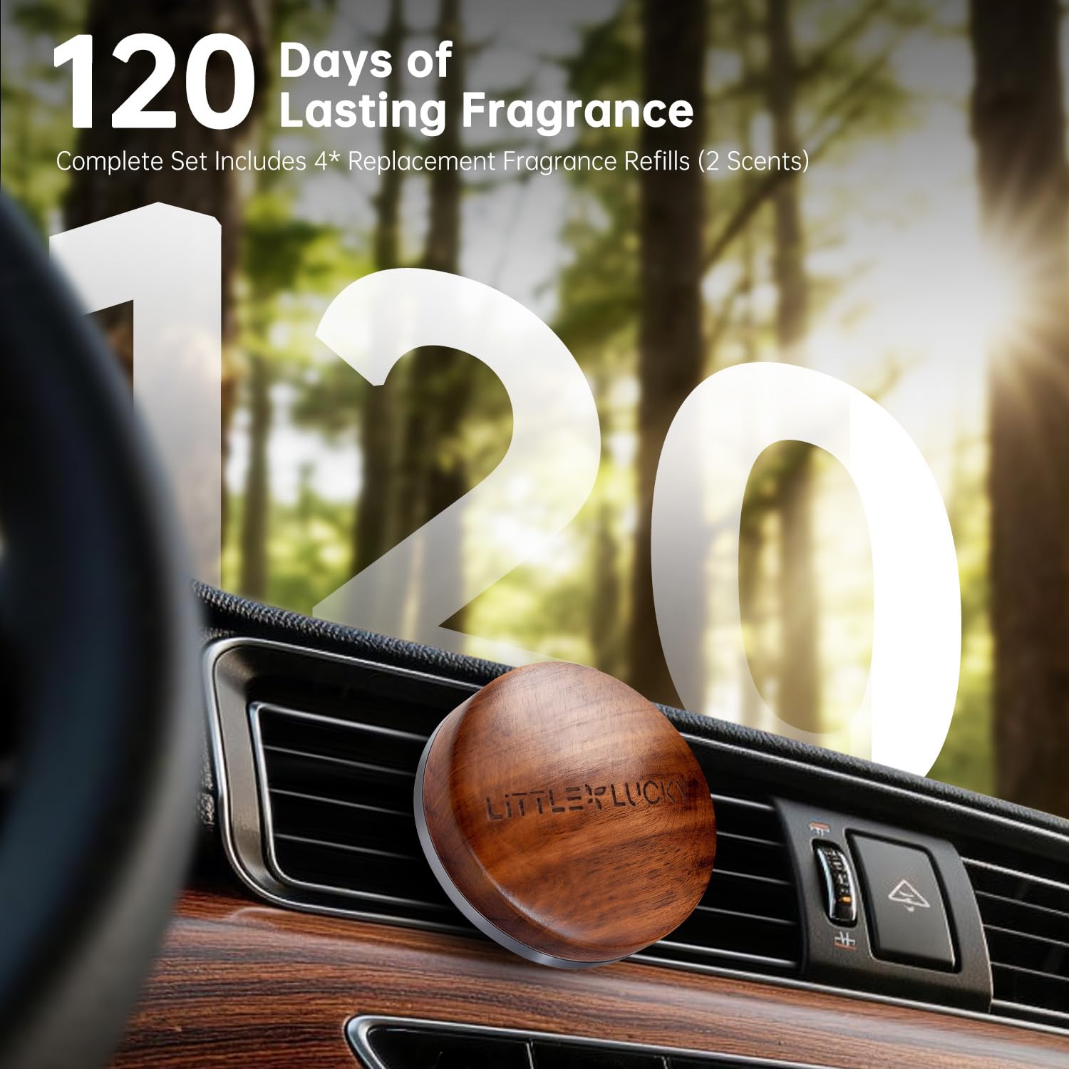 Littlelucky polar-mist-scent-refill for enduring fresh air in your vehicle.