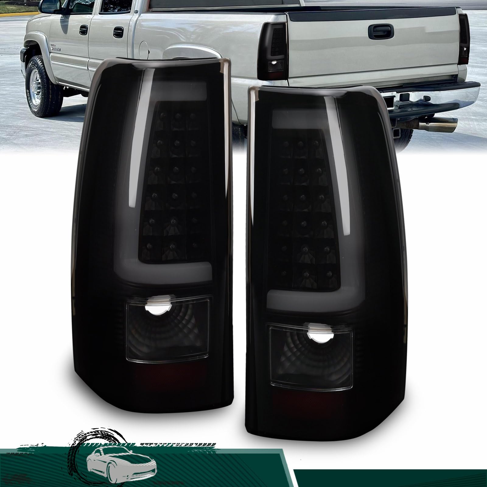 LIULANGXY tail light pair driver-side for Silverado: improved nighttime braking visibility.
