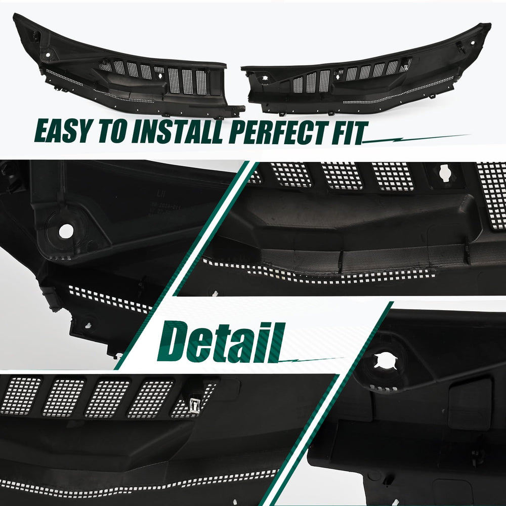 LIULANGXY wiper cowl installed on Ford demonstrates easy, no-mod installation