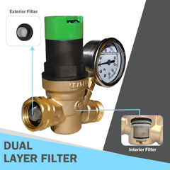 LIULO TOOL regulator built-in filter blocks debris for smoother water flow