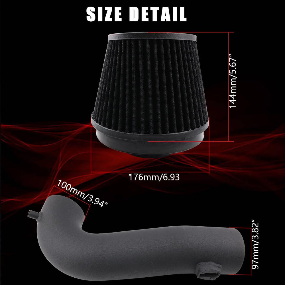 LIUWEIRACING airflow duct durable metal path maintains steady airflow