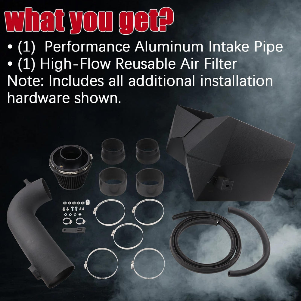 LIUWEIRACING cold air intake Sierra 1500 enhances intake efficiency for consistent power
