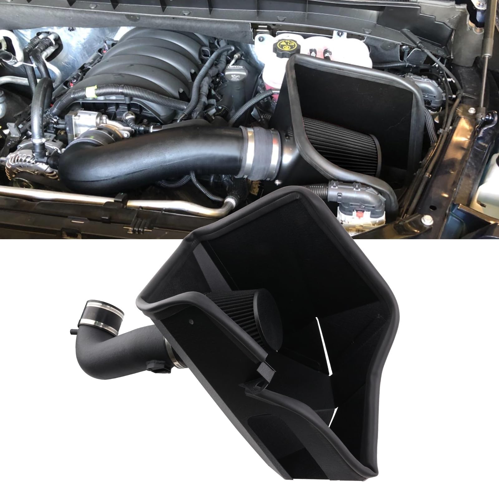 LIUWEIRACING cold air intake Silverado 1500 improves throttle response and acceleration