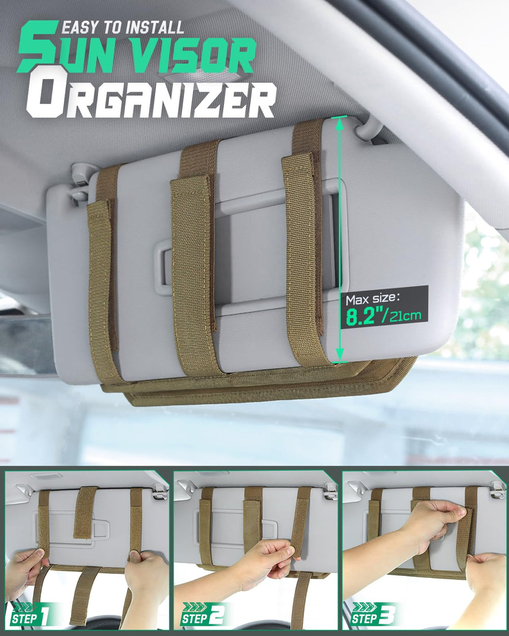 LIVANS MOLLE webbing with elastic rows enabling quick tool placement.