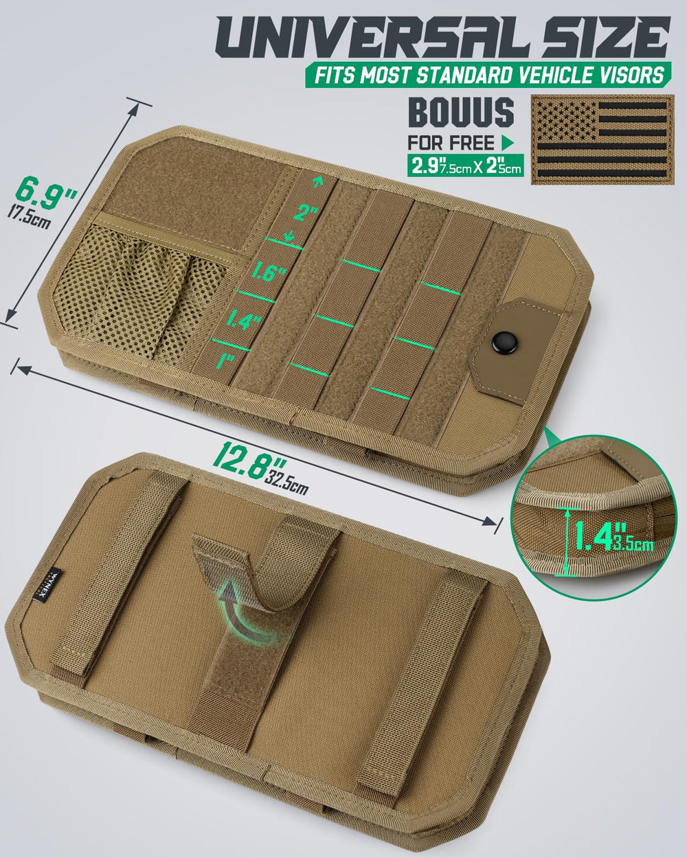 LIVANS semi-rigid MOLLE panel showing sturdy structure that resists sag under load.