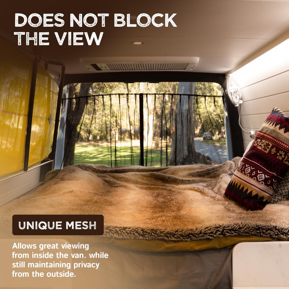 Living in a Bubble universal-fit screen adapts to RAM Promaster and other vans.