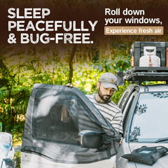 Living in a Bubble bug screen with velcro fasteners for secure attachment.