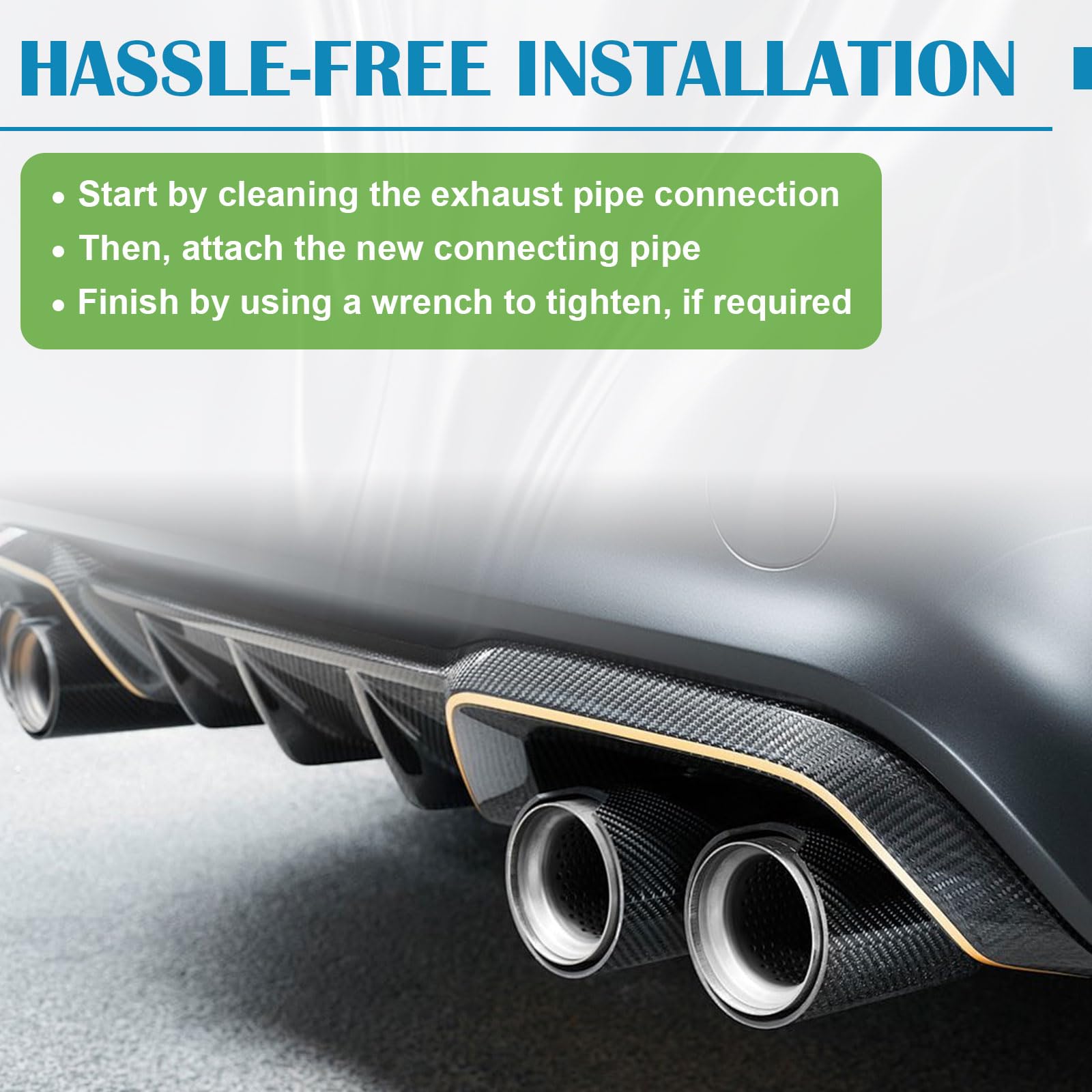 Includes two mandrel exhaust bend elbows for compatibility