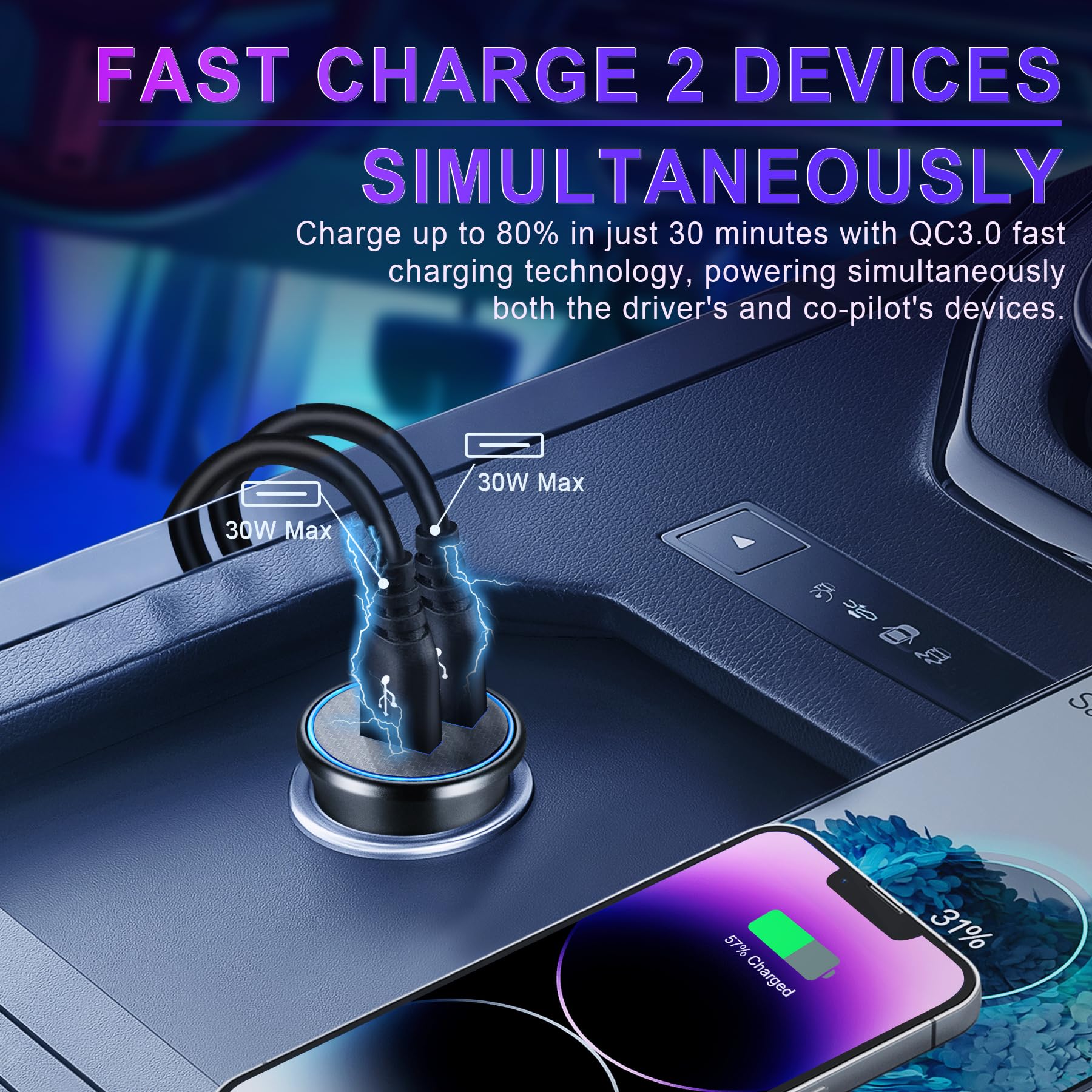 LivTee gift ready car lighting kit for stylish mood lighting.