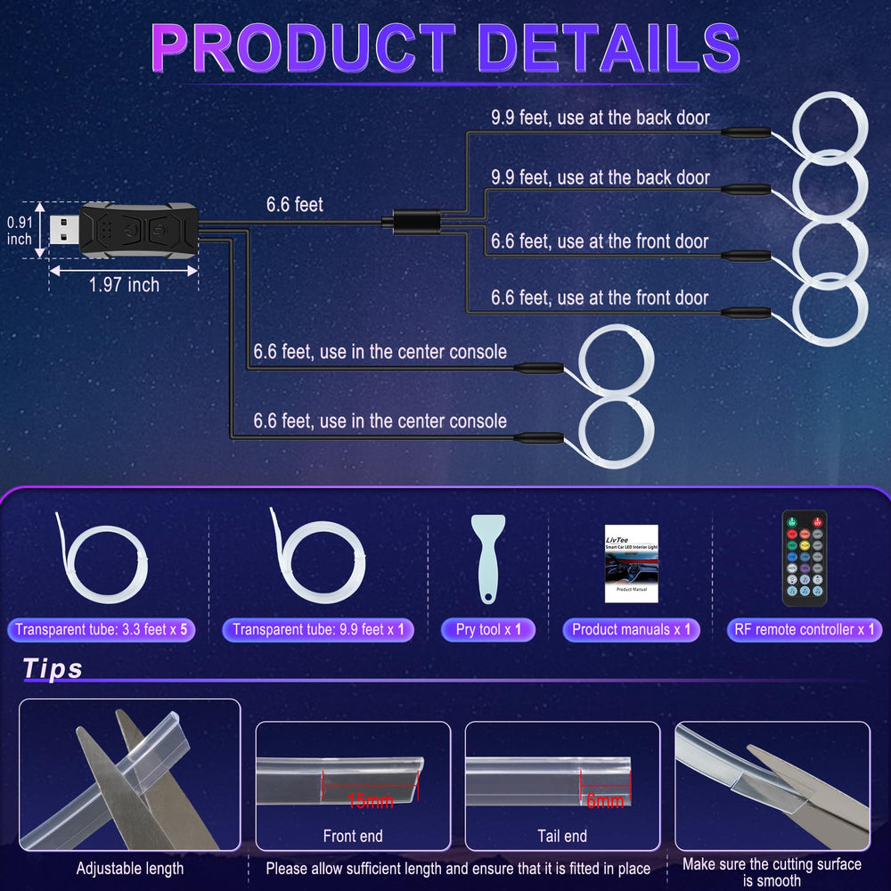 LivTee transparent tubes deliver glare-free, even light along doors.