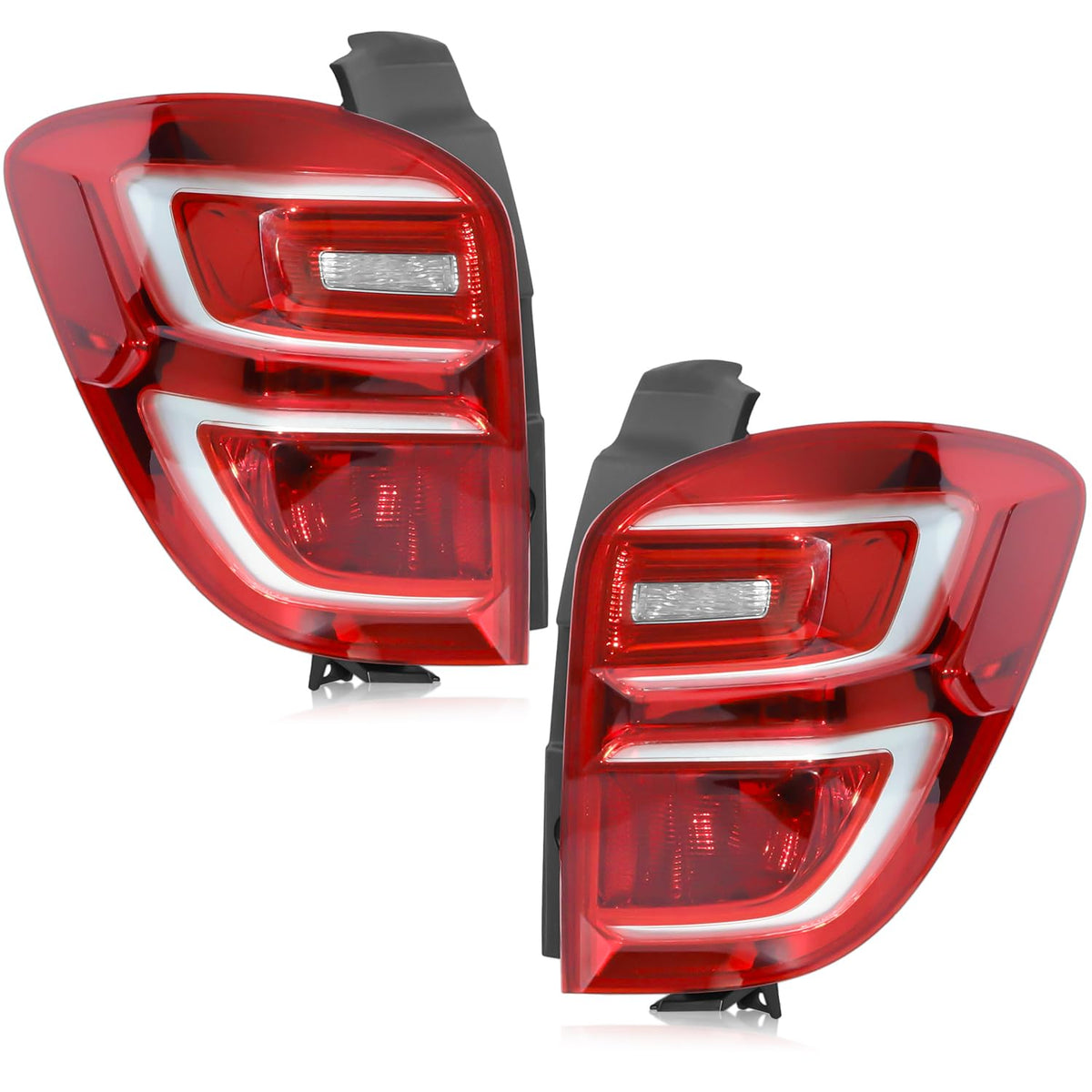 LIWEDFG Chevy Equinox tail light left 2016-2017 with OE-like chrome housing