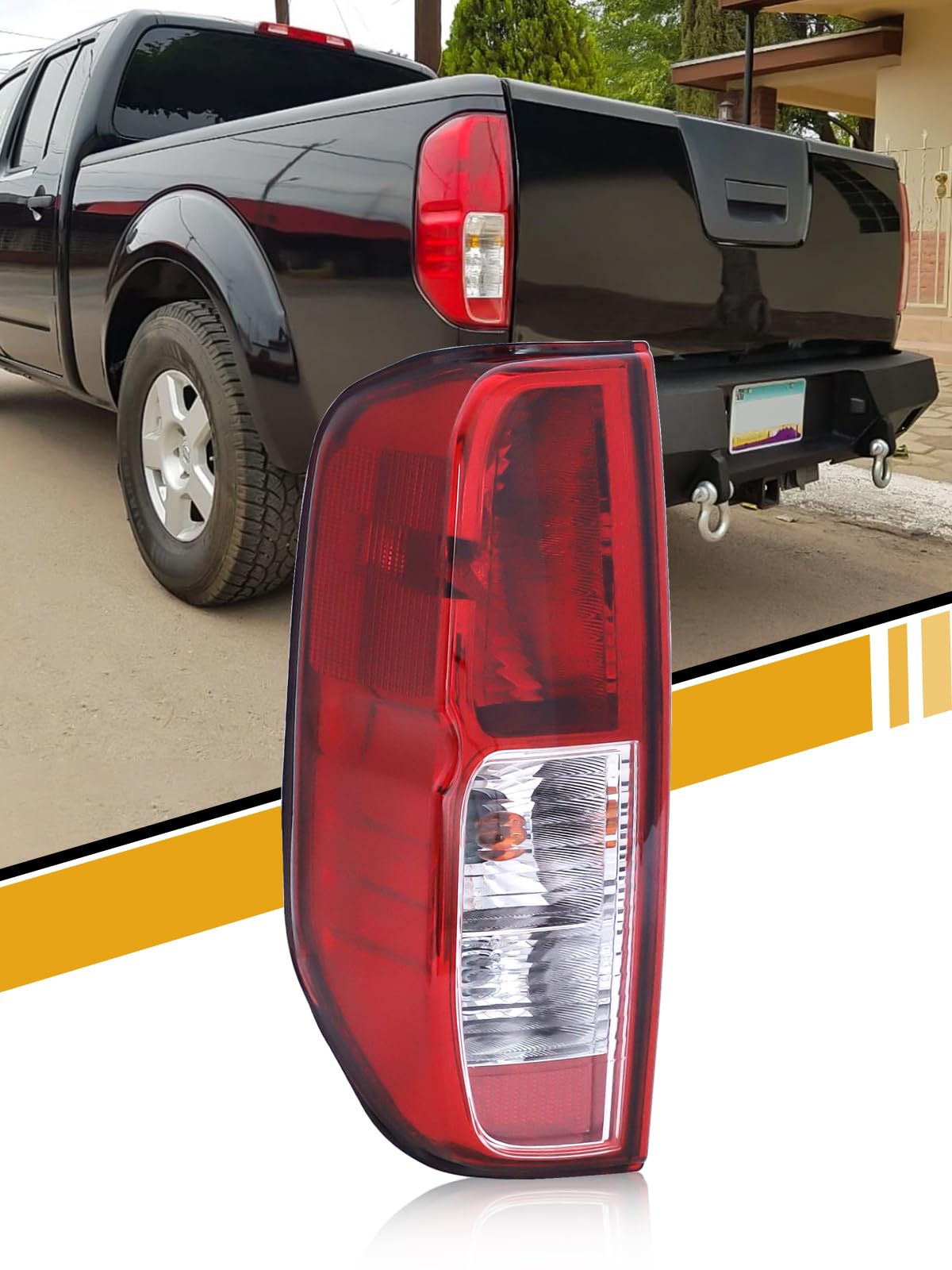 LIWEDFG Nissan Frontier tail light left red lens improves rear visibility in rain