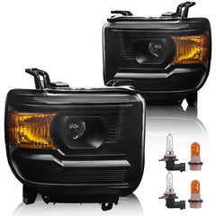 LIWEDFG Sierra headlight left with black housing and amber reflector improves night visibility