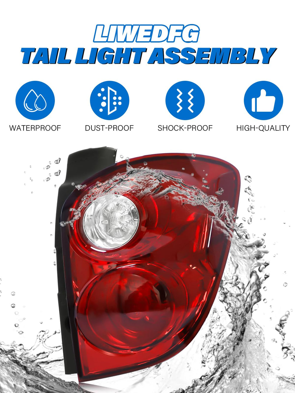 LIWEDFG plug-and-play tail light installation for quick DIY replacement.
