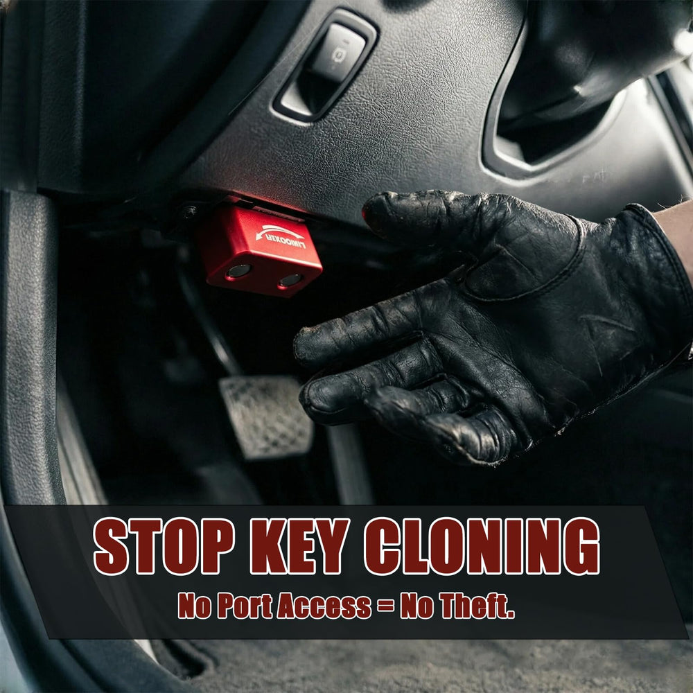 LIXOOMER OBD Port Lock keychain storage keeps the screws organized