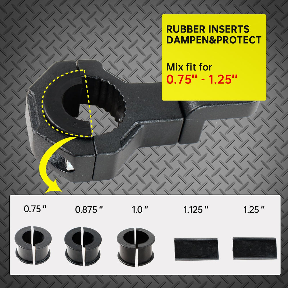 LIZARD GO clamps shown side-mount for flexible bar attachment.
