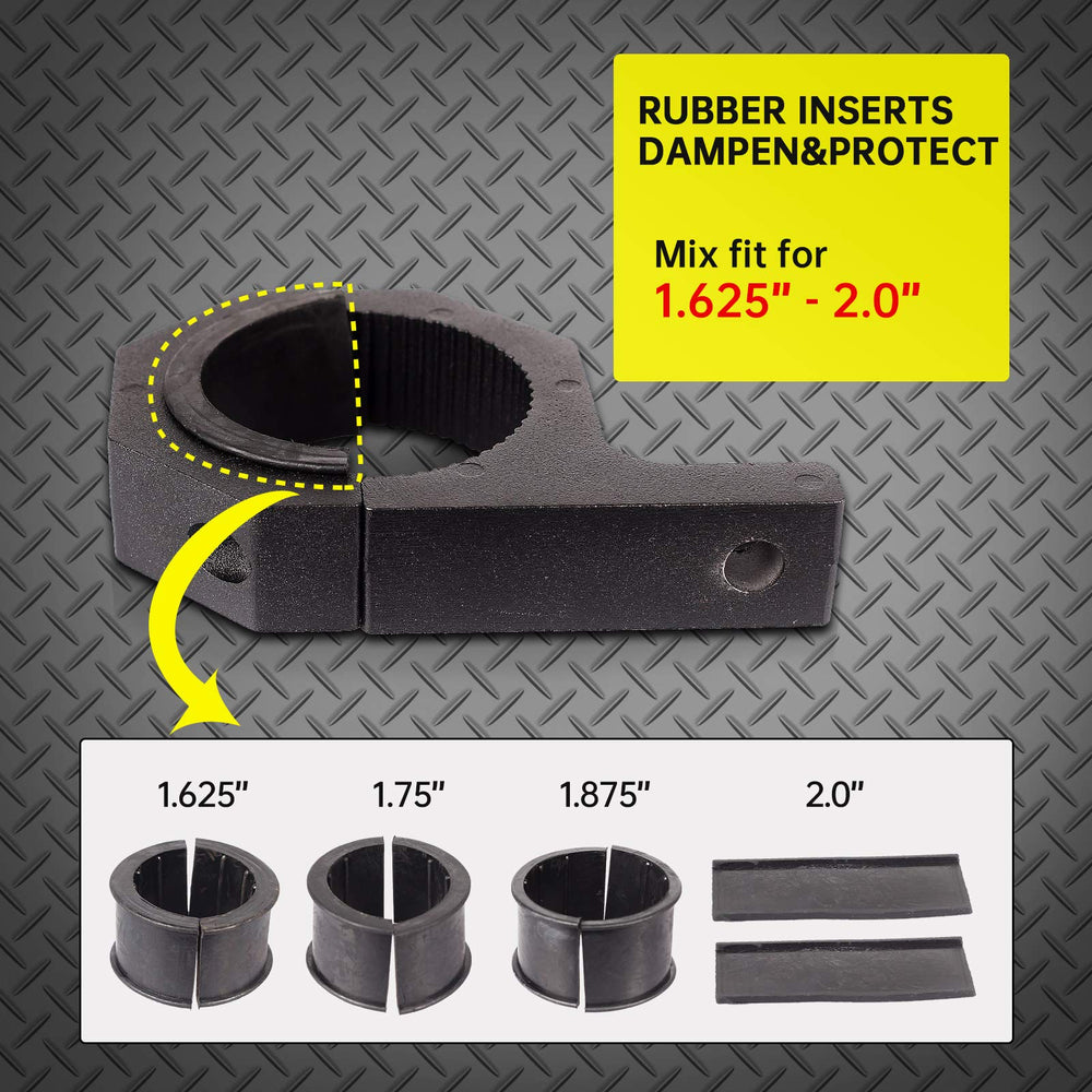 LIZARD GO Tube Clamps size range 1.625–2.0 inches ensures a secure fit.