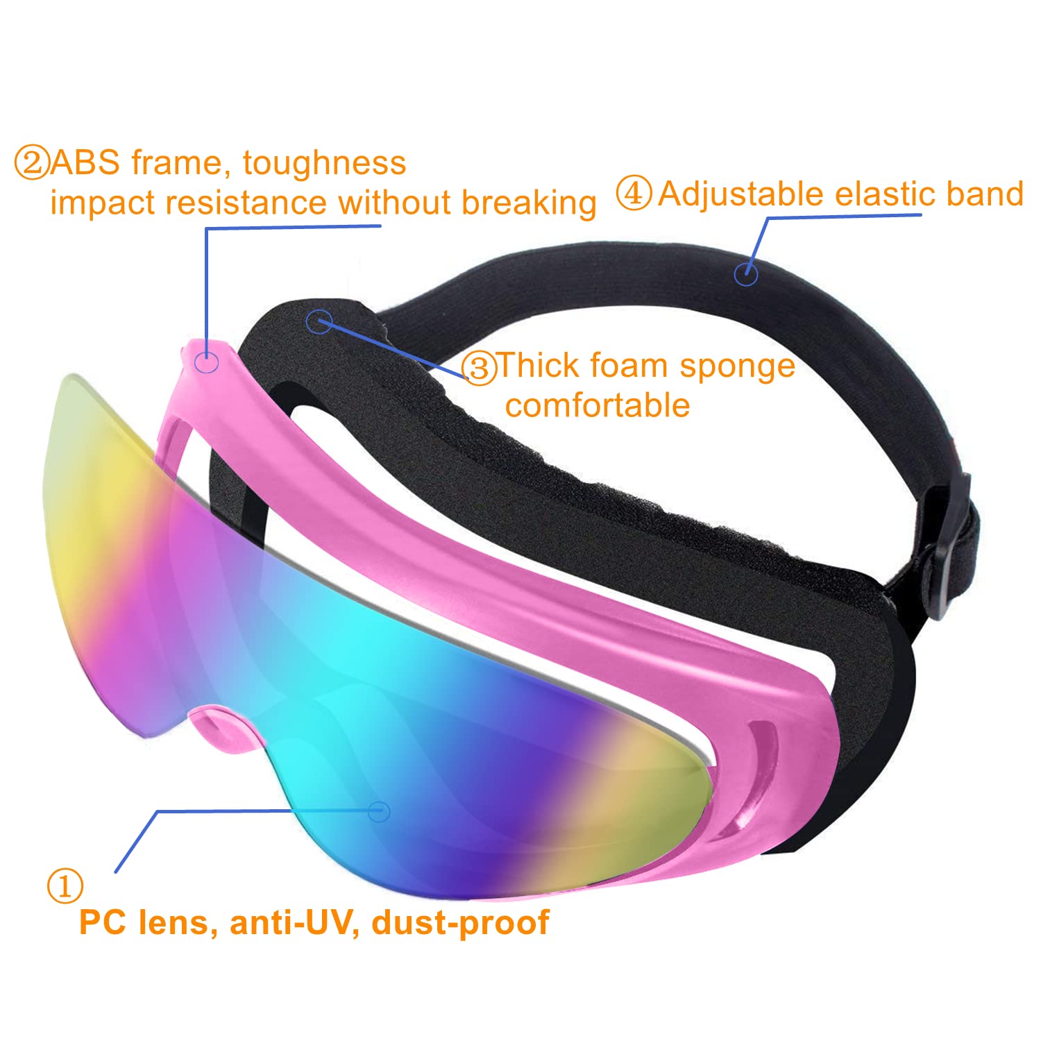 LJDJ ABS frame and scratch-resistant lenses built for durability on rides.