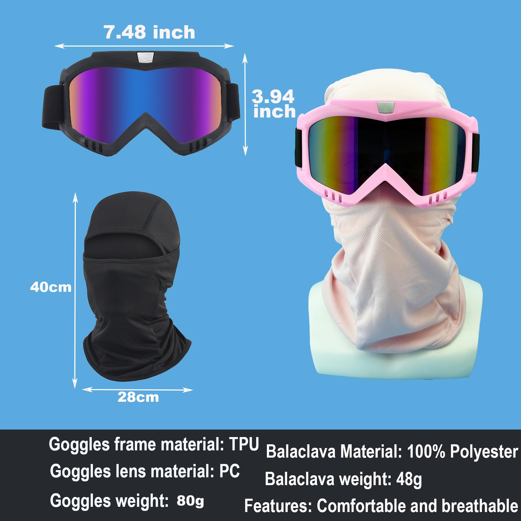 LJDJ goggles with ABS frame delivering durable eye protection on rides.