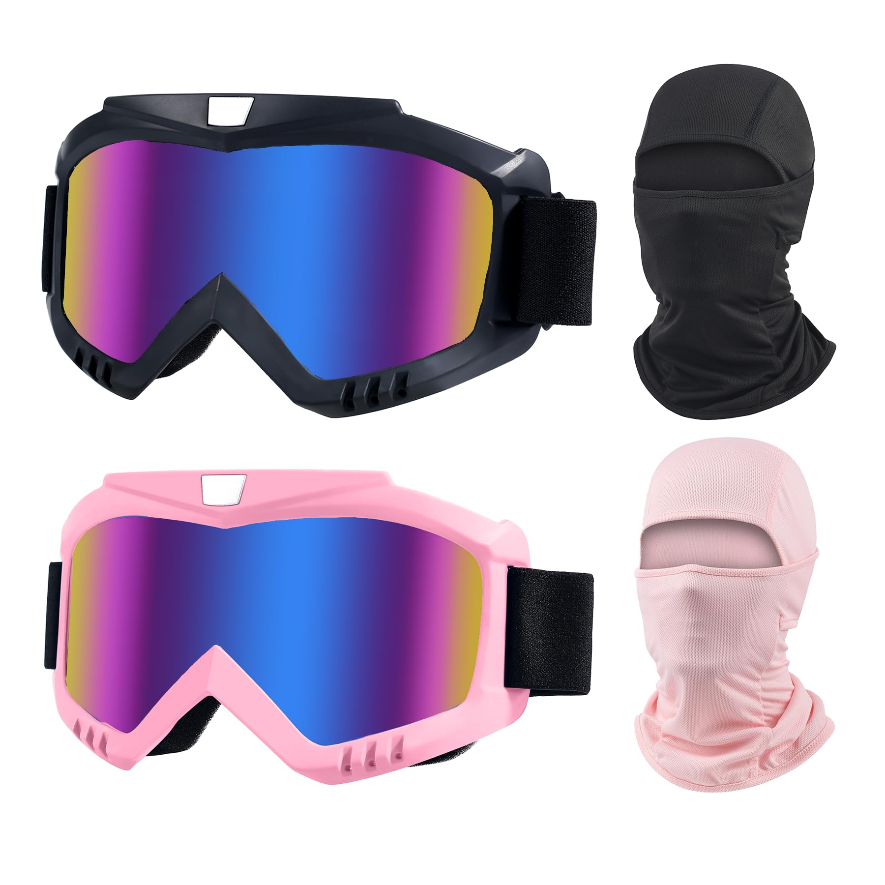 LJDJ dirt bike goggles with oversized lens for a wide, clear field of view.