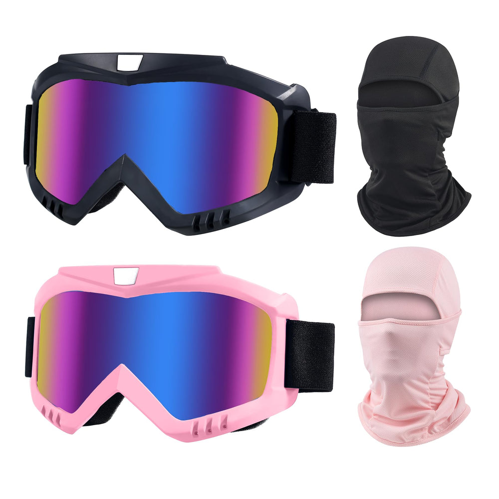LJDJ dirt bike goggles with oversized lens for a wide, clear field of view.