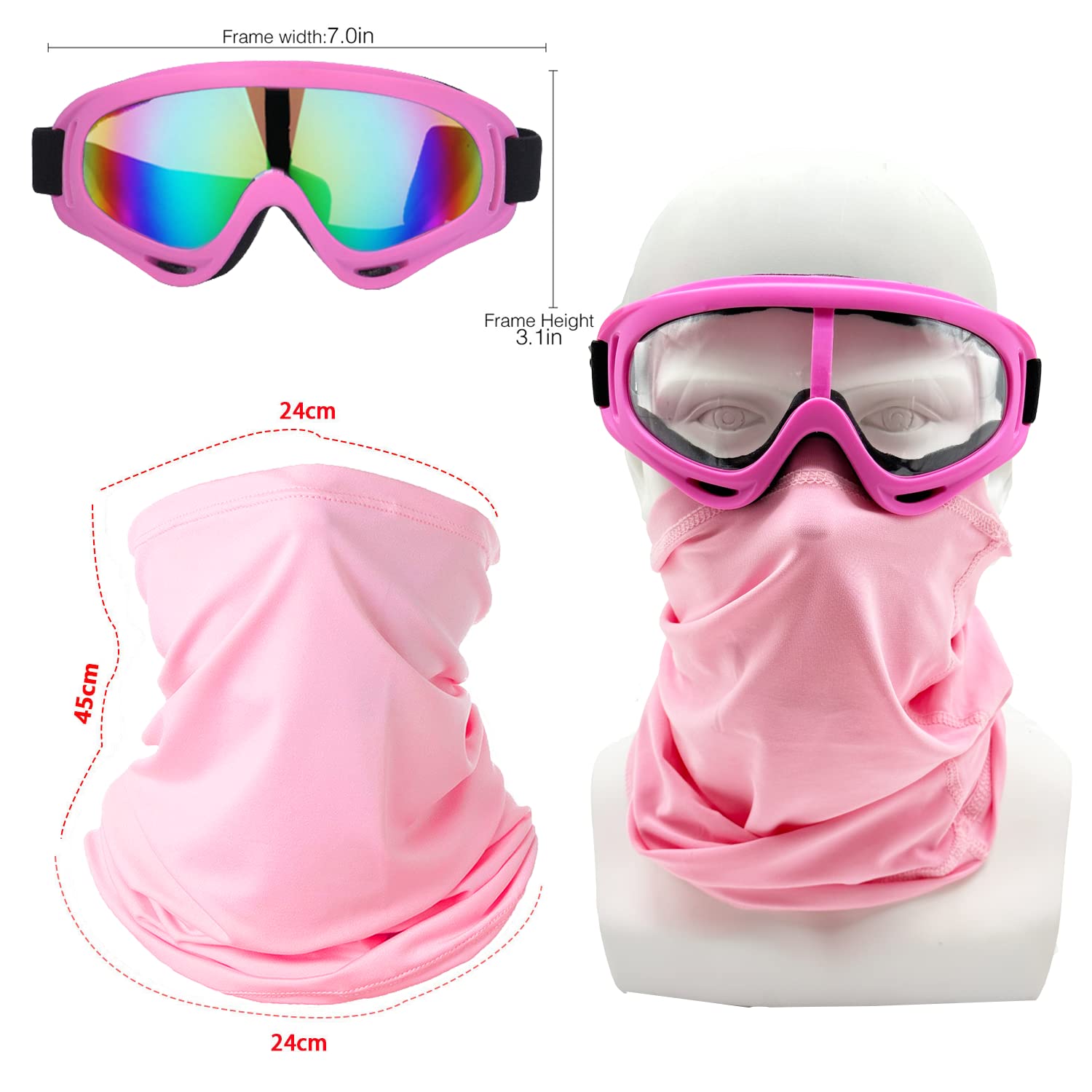 LJDJ goggles with clear lens preserve natural scenery while shielding from debris.