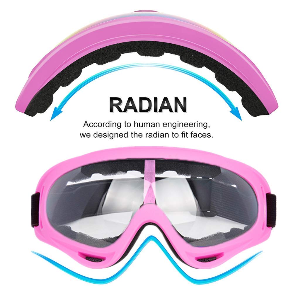 LJDJ goggles with colorful UV lenses for all-weather riding and glare reduction.
