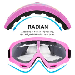LJDJ goggles with colorful UV lenses for all-weather riding and glare reduction.