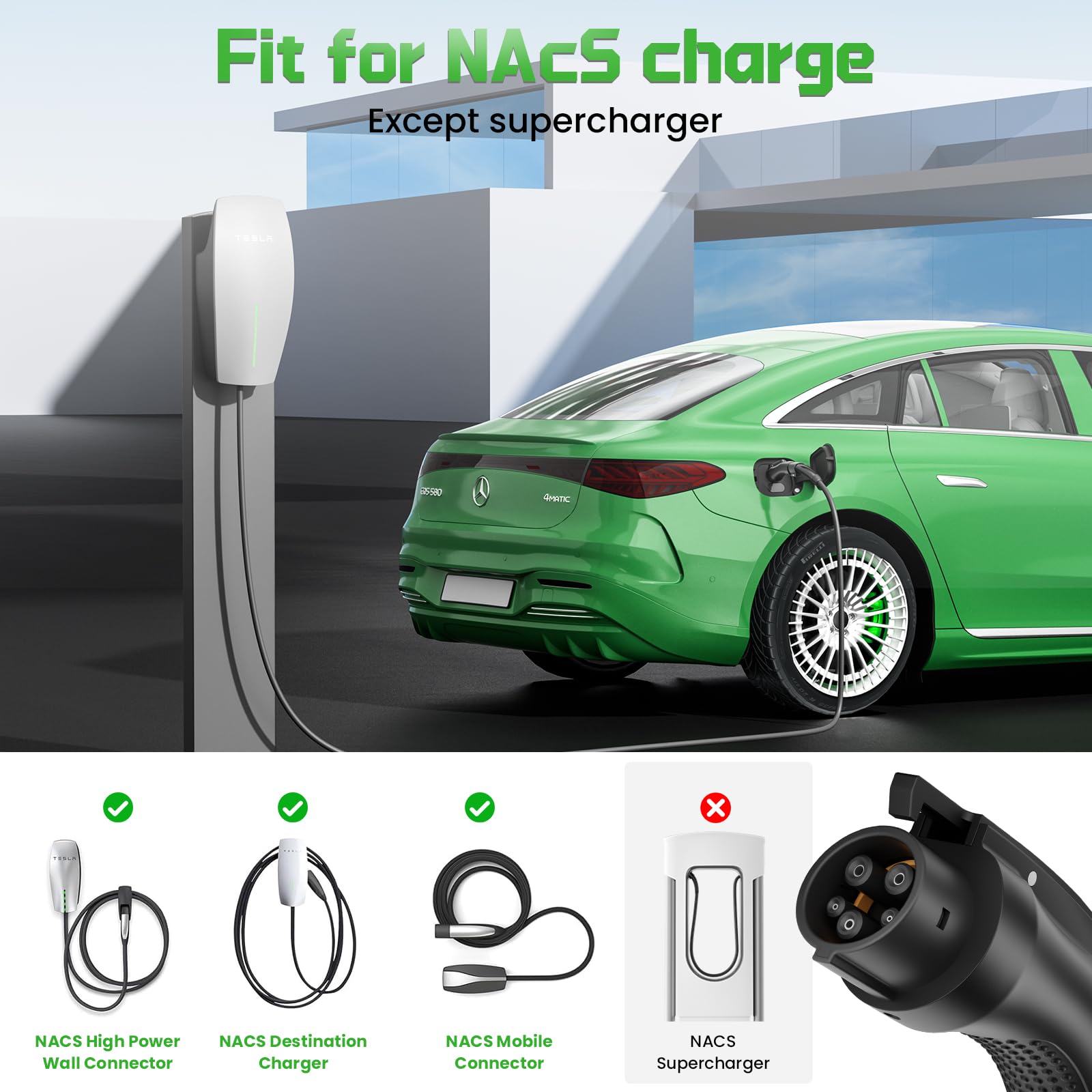 LJH Tesla to J1772 adapter during fast charging up to 48A.