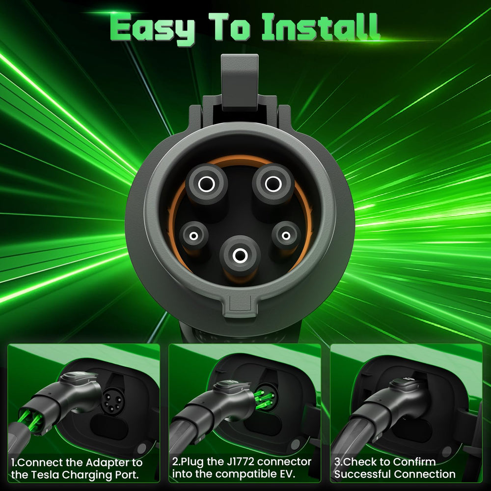 LJH adapter with temperature protection indicator signaling safe operation.