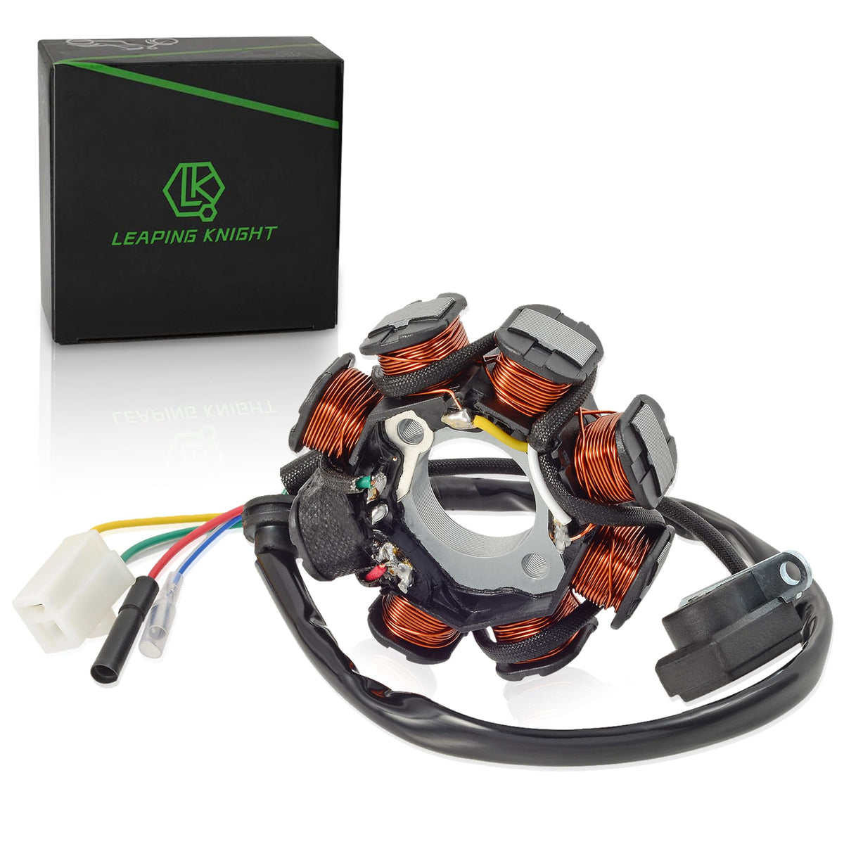 LK Leaping Knight stator with 8 coils for GY6 scooters boosts electrical output