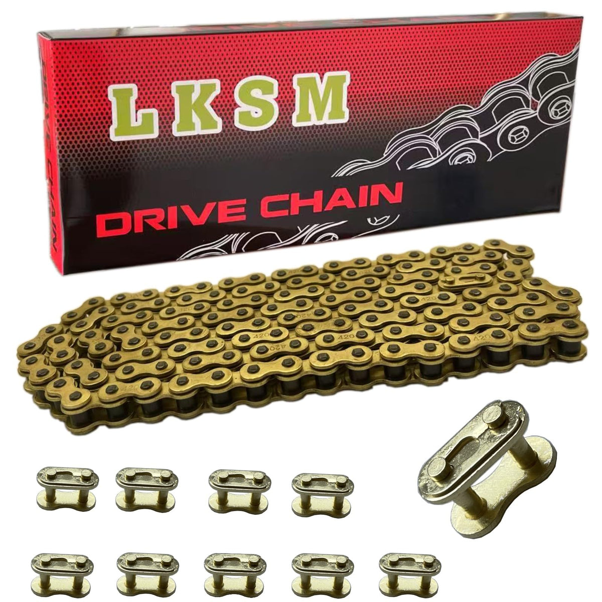 LKSM 420 gold chain side view highlights premium construction and finish.