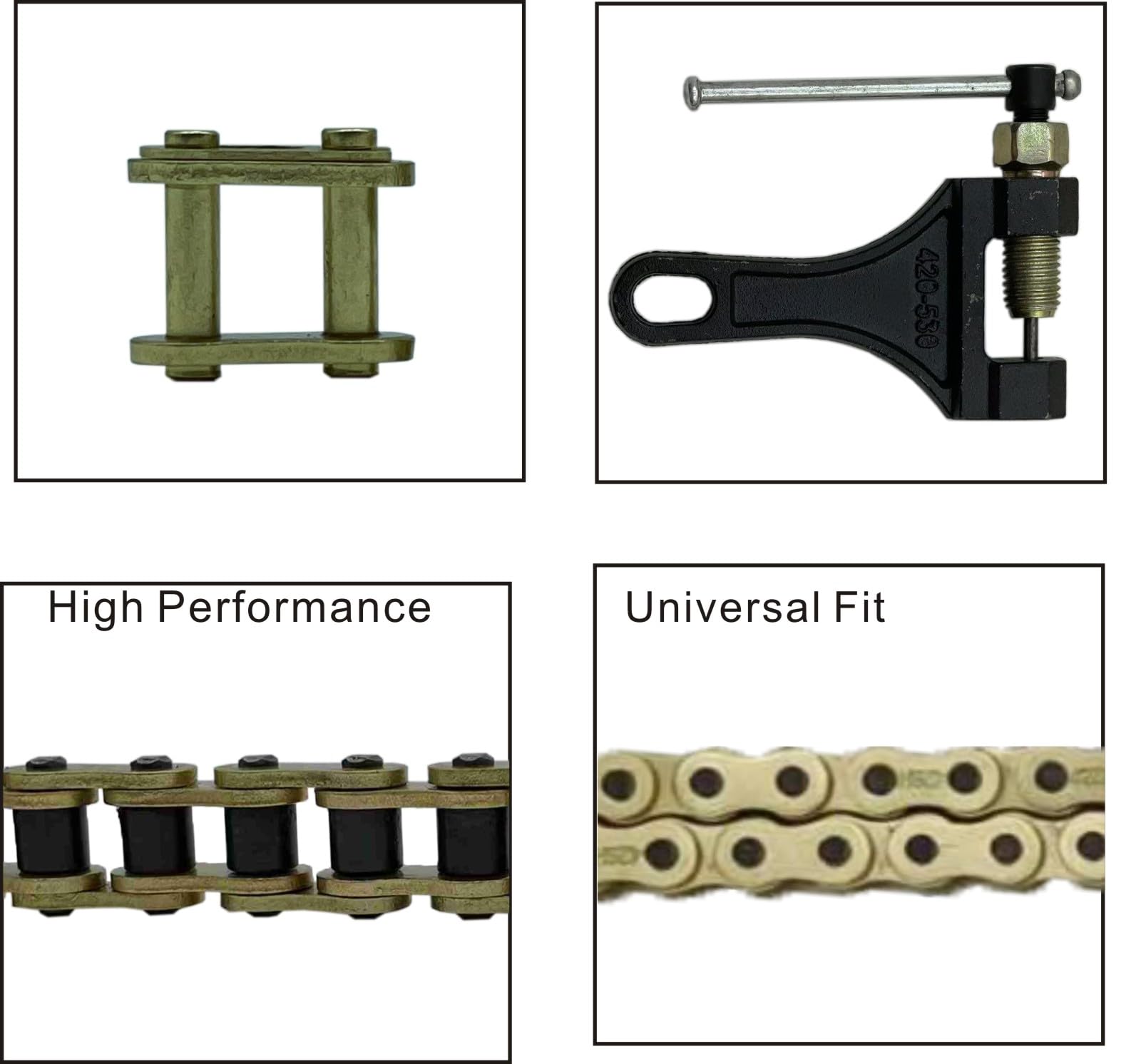 LKSM 428H chain highlighting high-tensile steel and gold plating protection