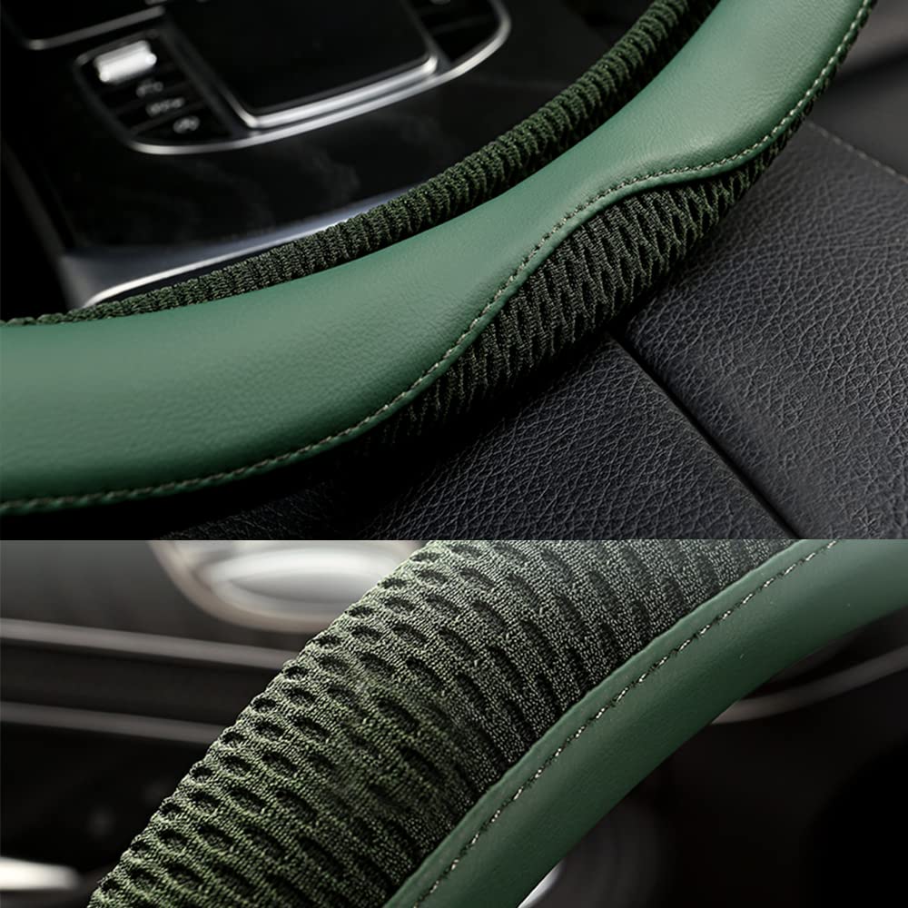 LKWLIKEI non-slip inner plaid keeps steering steady.