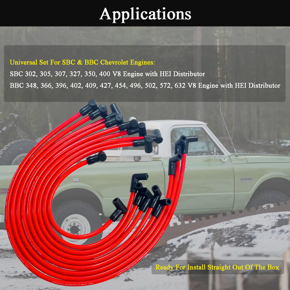 LLANNDER spark wires compatible with HEI distributors on SBC and BBC engines