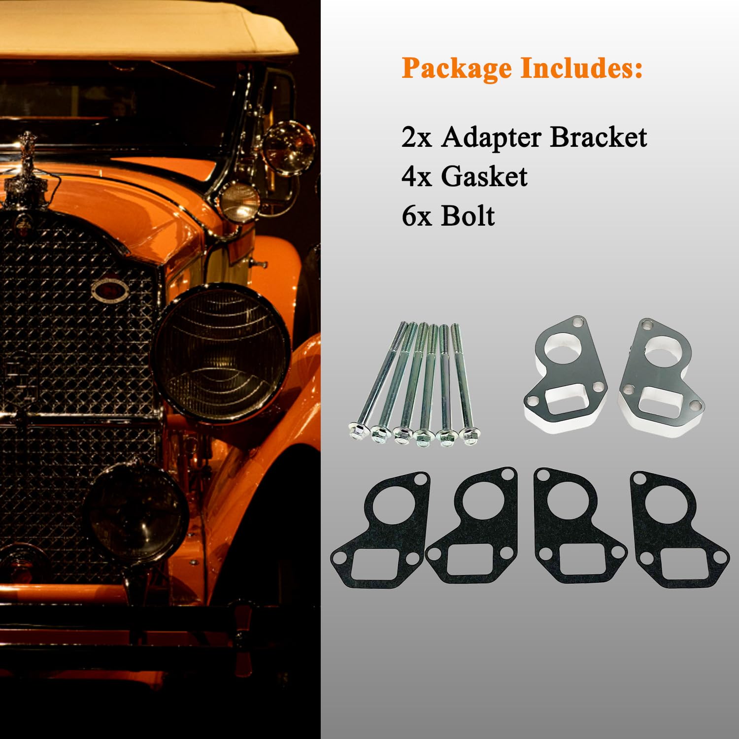 LLANNDER kit includes gaskets and bolts for a complete installation