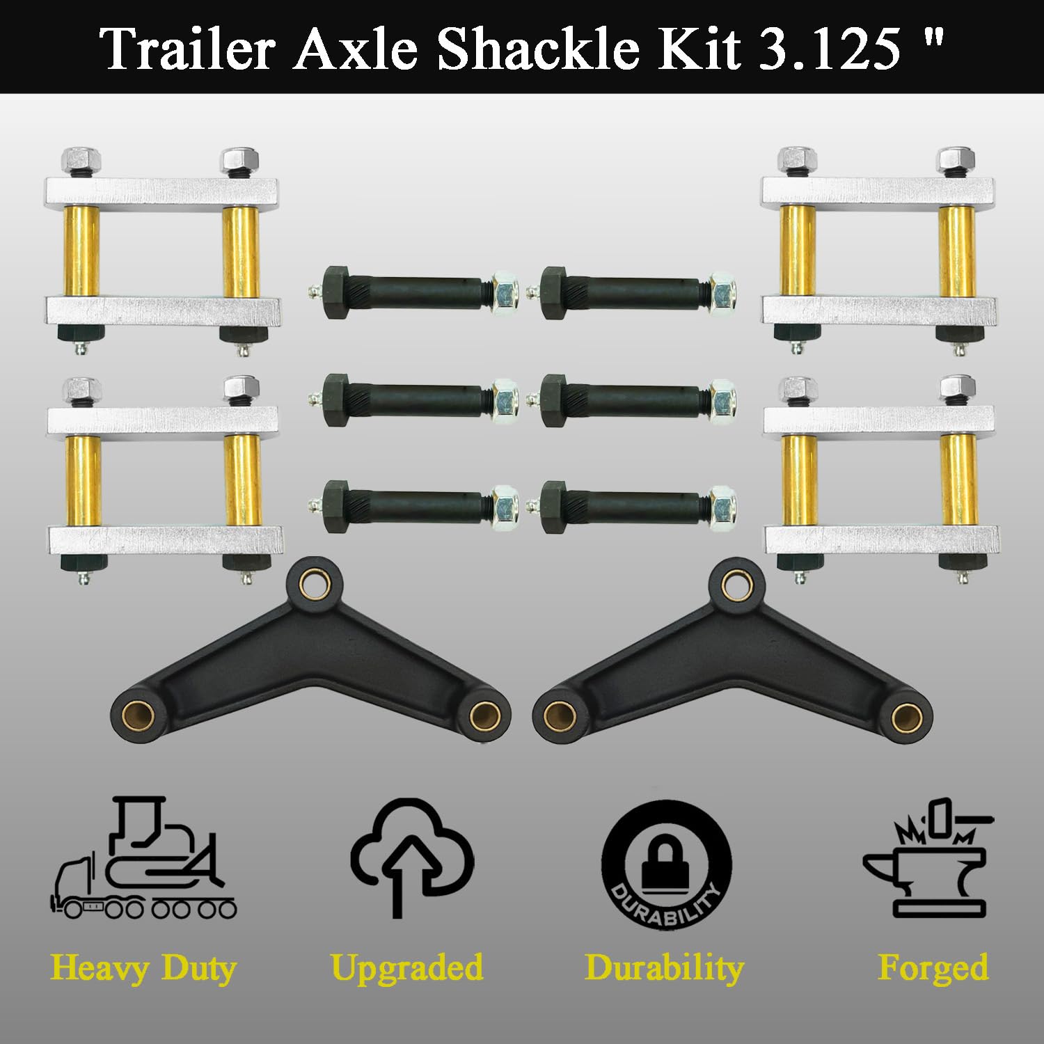 LLANNDER shackle brackets prep trailer compatibility across suspension setups.