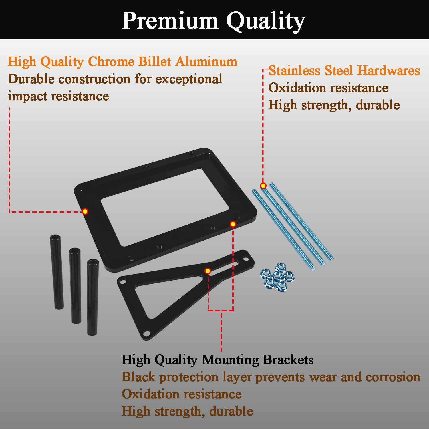 LLANNDER billet aluminum top plate for rigid battery retention.