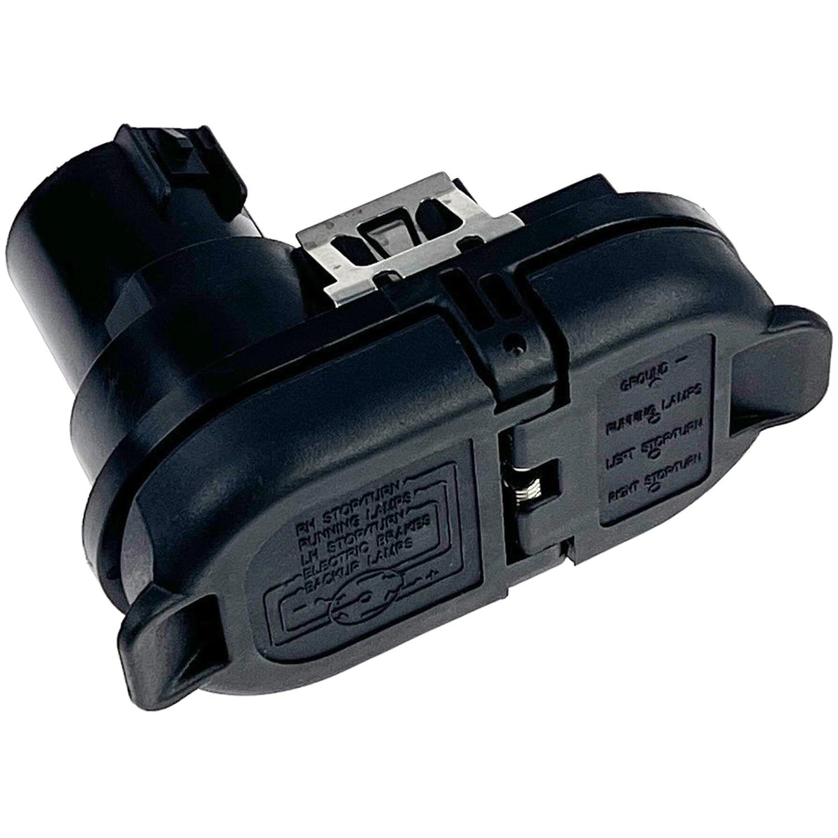 LLANNDER trailer brake harness with 7-pin round and 4-pin flat connectors for versatile towing