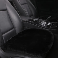 LLB genuine sheepskin car seat cushion front view for luxurious comfort on long drives