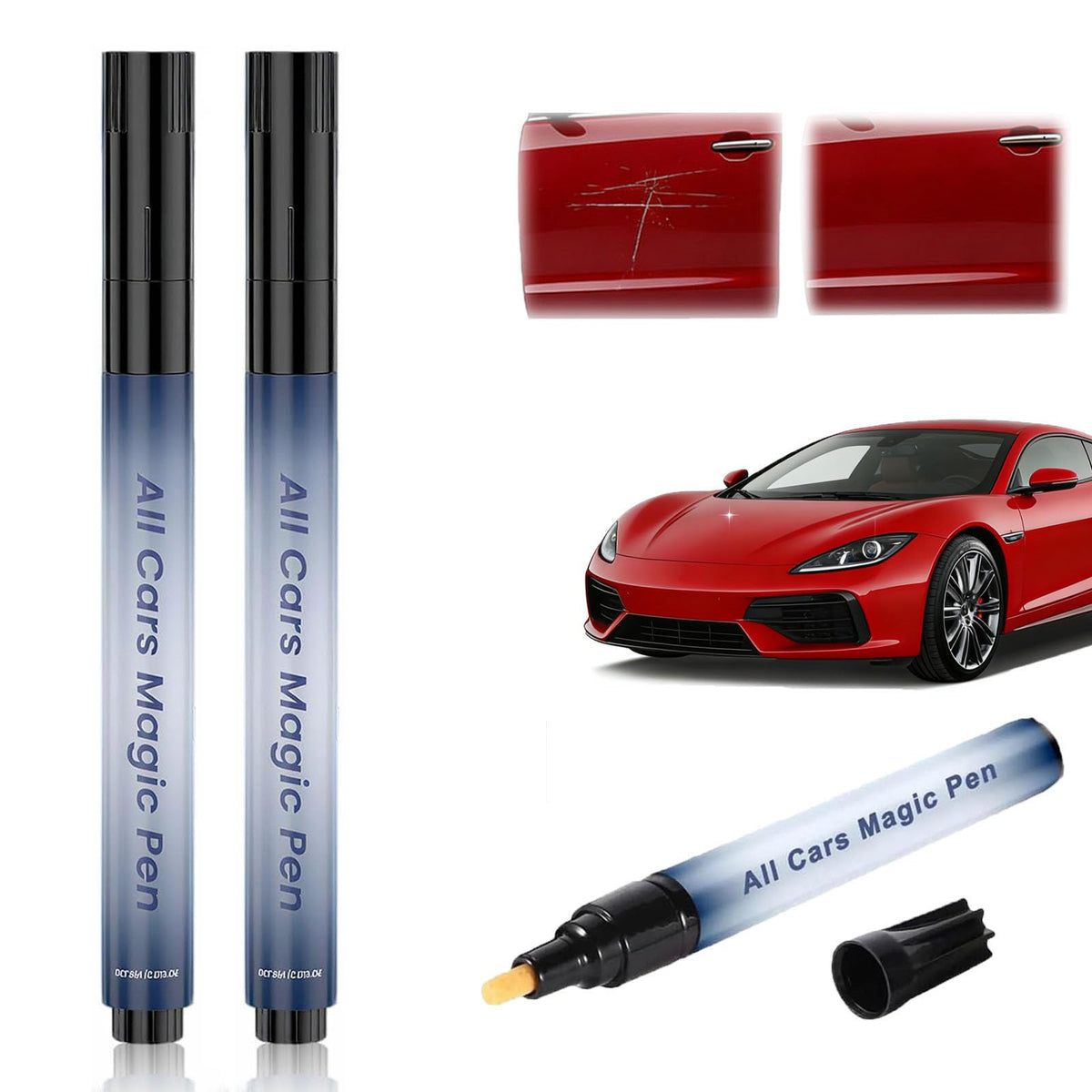 LLisa Soower 2026 Magic Car Scratch Pen 2-pack ready for quick correction of minor scrapes