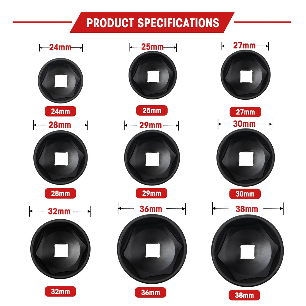LLNDEI 27mm oil filter socket with reliable grip for efficient removal