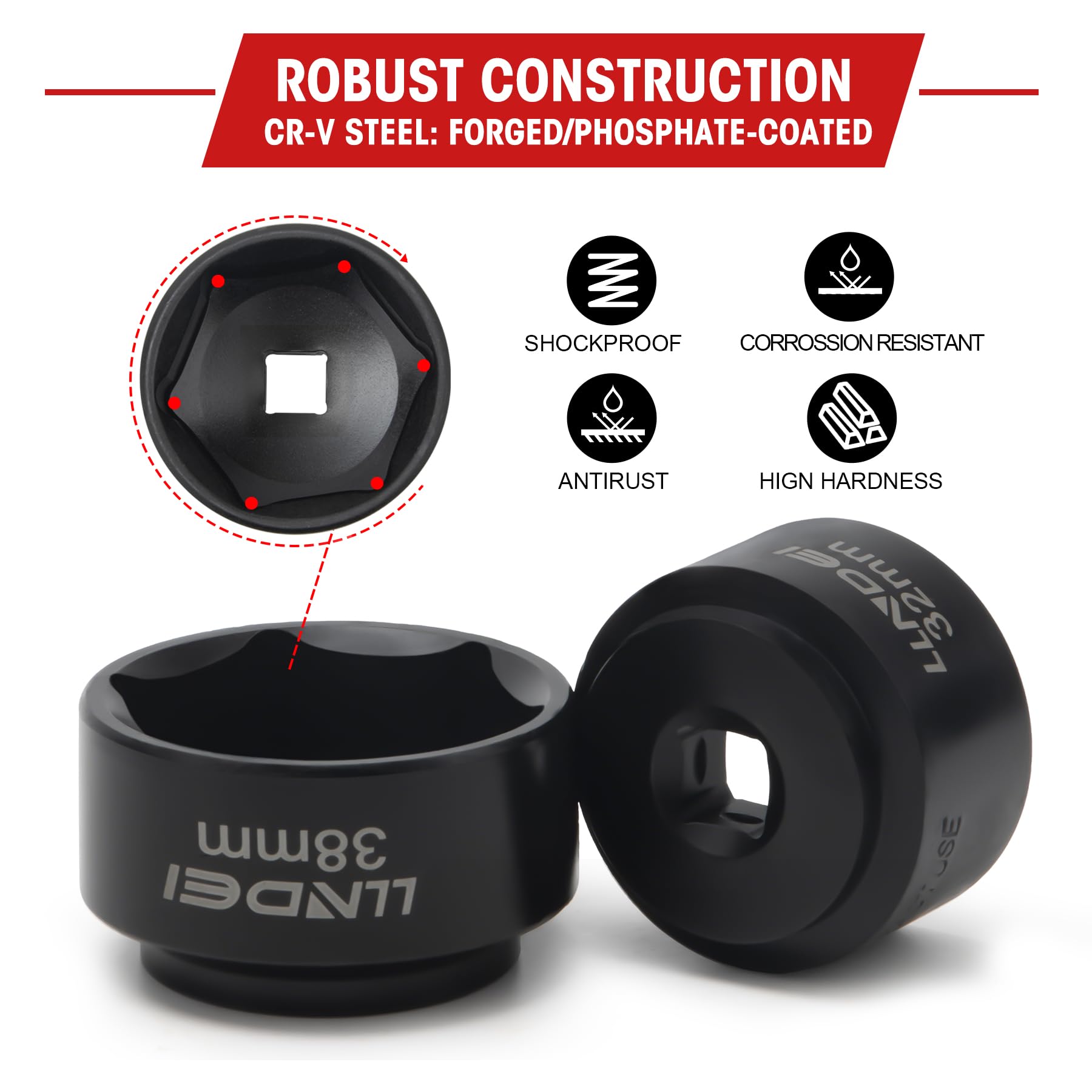 LLNDEI 28mm oil filter socket enables low-profile access under the hood