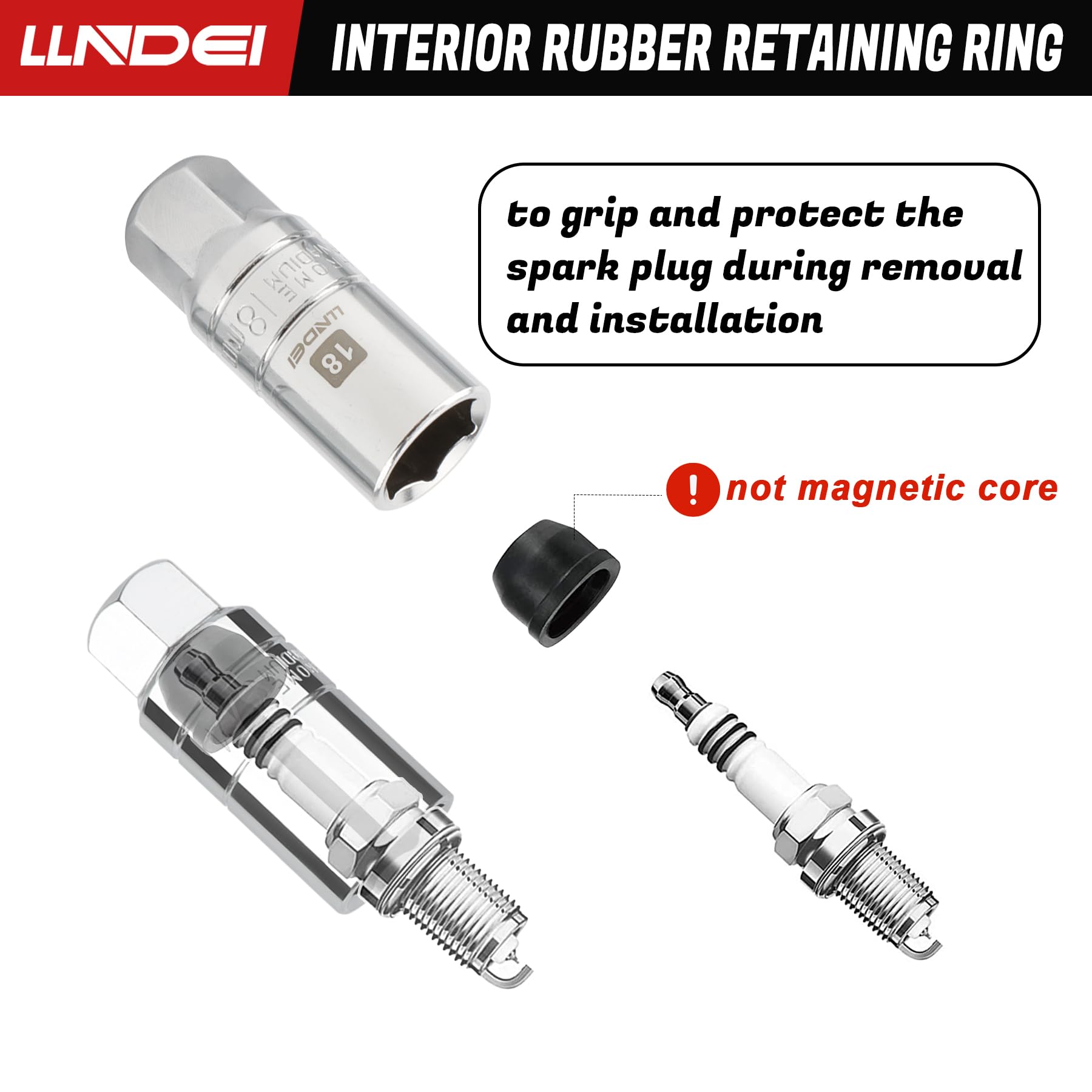 LLNDEI spark plug socket 1316inch enables deep access to hard-to-reach plugs