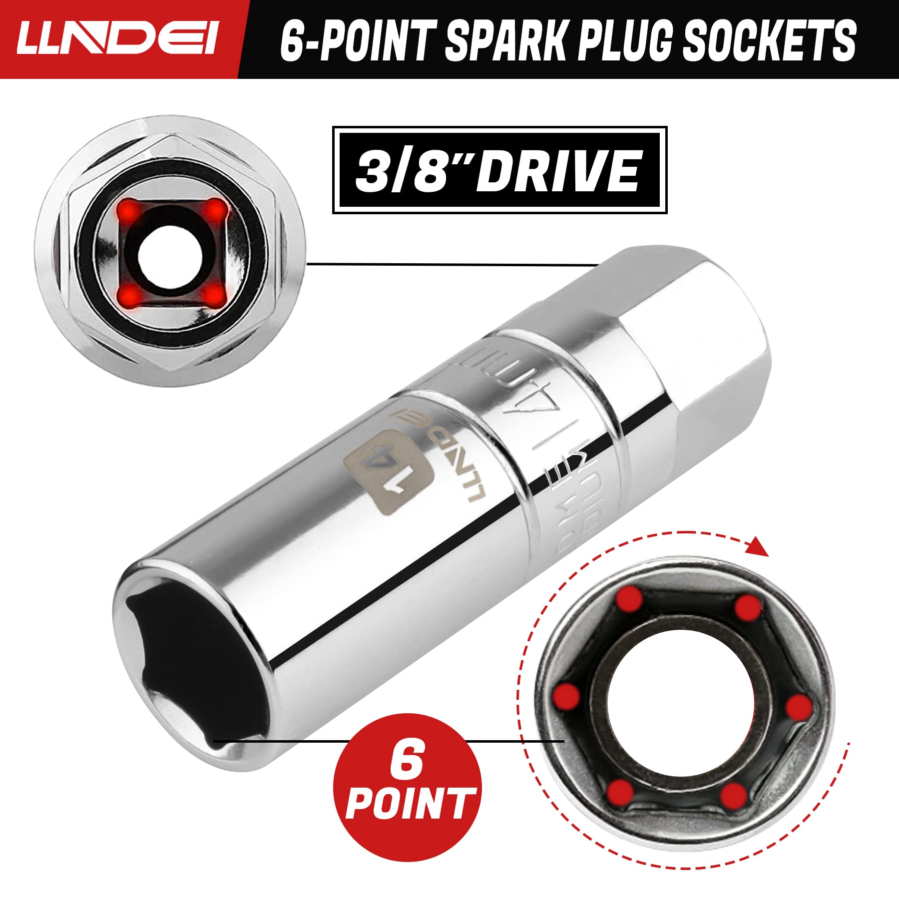 LLNDEI universal joint offers improved reach for spark plug work.