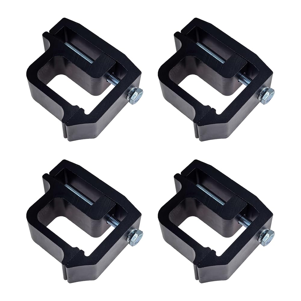 LLNSEAUTO black-truck-cap-mounting-clamps-pack secures camper shells on compatible pickups.