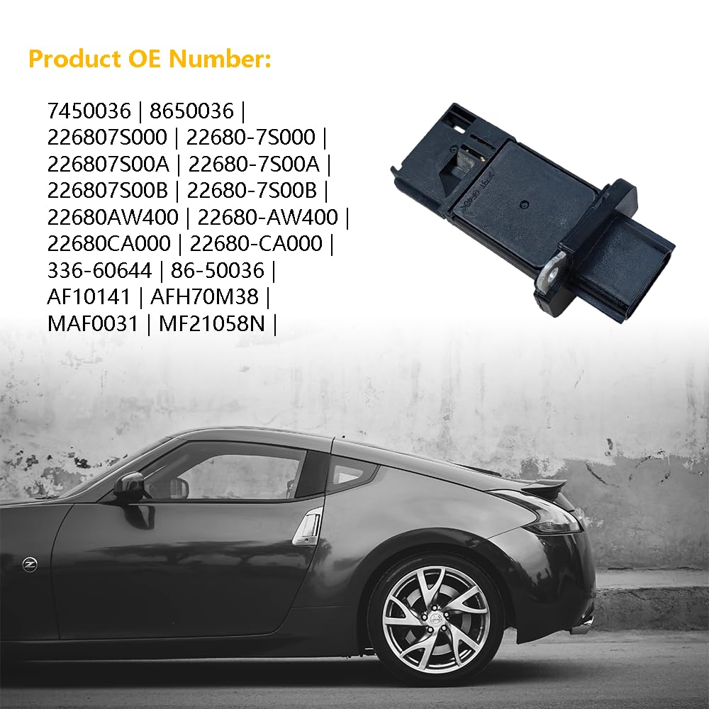 LLNSEAUTO MAF sensor application list covers Maxima, Armada, Frontier, more
