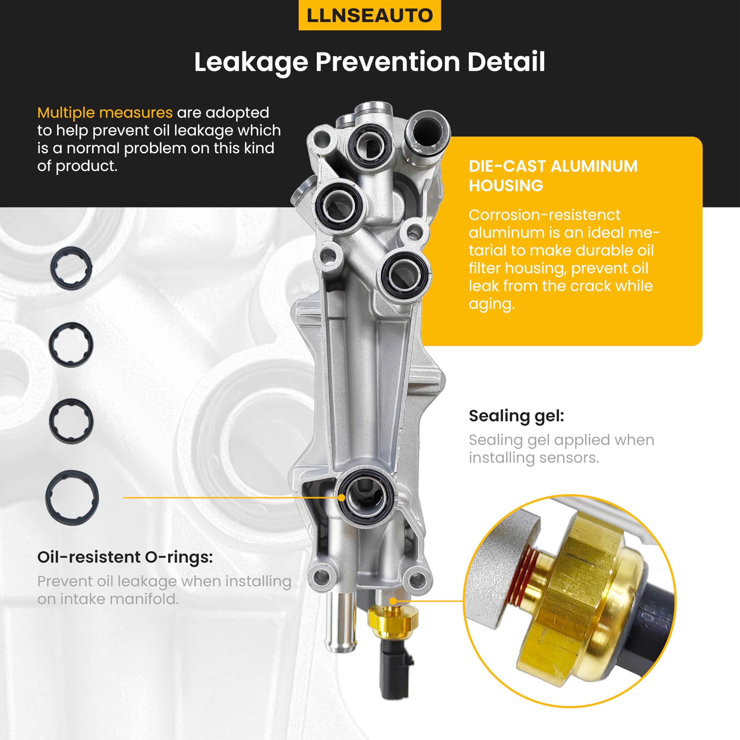 LLNSEAUTO OE numbers collage confirms broad compatibility across 3.6L vehicles.